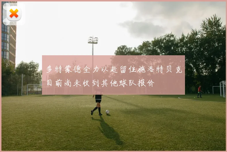 多特蒙德全力以赴留住施洛特贝克目前尚未收到其他球队报价