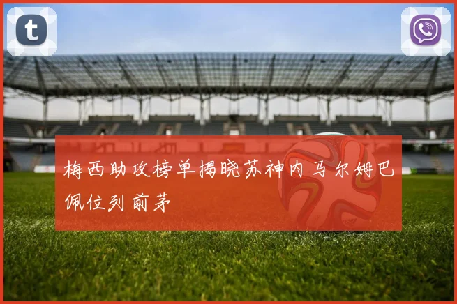 梅西助攻榜单揭晓苏神内马尔姆巴佩位列前茅